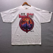 Vtg Chicago Bulls T Shirt Mens XL 3 Peat Champions NBA Finals USA Made SS 90s