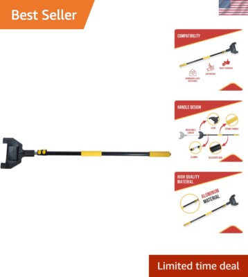 Aluminum Edge Protector Pole with 8ft Adjustable Extension Handle & Sponge Grip
