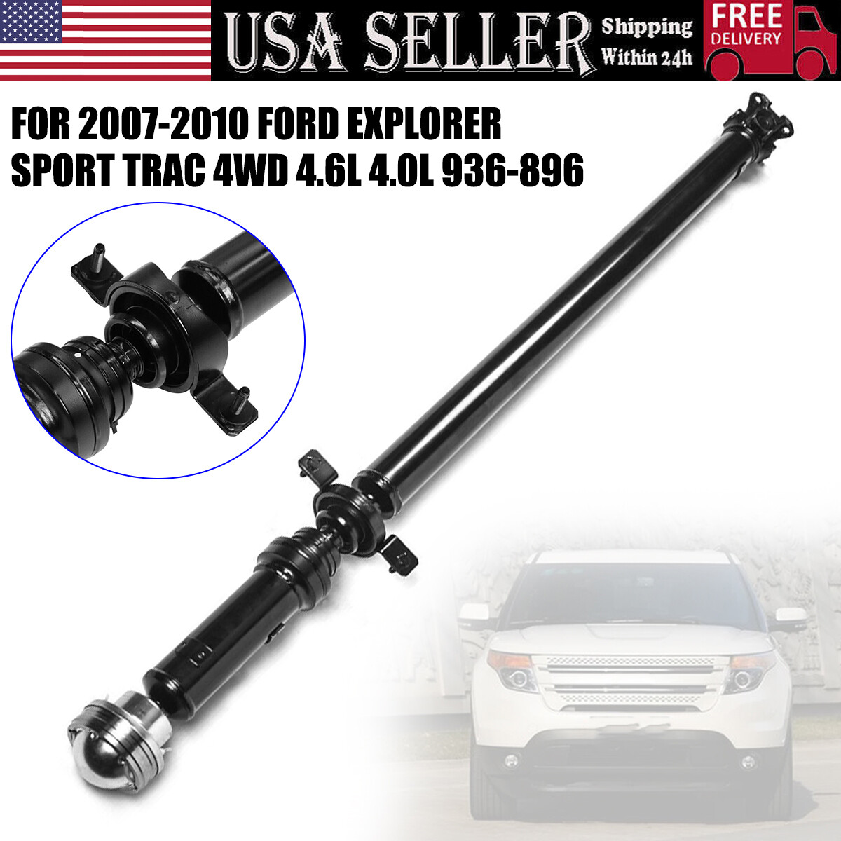 Rear Drive shaft Driveshaft Assembly For Ford Explorer Sport Trac 4.6L