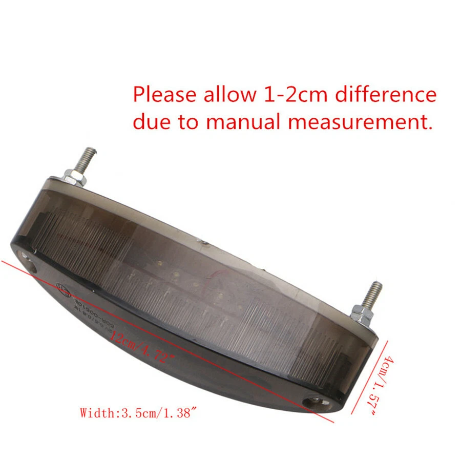 Luz trasera de freno universal 12V 28LED para motocicleta luz de matrícula Foto 3 de 4