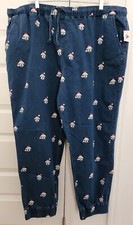 NWT Disney Parks Mickey Mouse Christmas Print Jeans Jogger pant 2X FREE SHIPPING