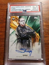 PSA 2019 TOPPS WWE STING /50 UNDISPUTED AUTO GREEN PSA9 Auto9 AEW POP1 NWO SP