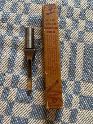 DELTA ROCKWELL NEW 1/4'' HOLLOW MORTISING CHISEL #504 With BOX.