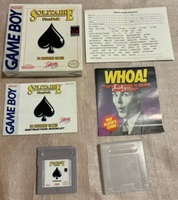 Game Boy Nintendo Solitaire Funpak With Box plus More