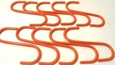 S HOOKS 10 PC. S HOOK H.D. RED 5" INCH STEEL PLANT S-HOOK PVC COATED