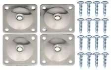 Furniture Top Sofa Table Couch Leg Attachment Plates 5/16 Heavy Duty Set of 4