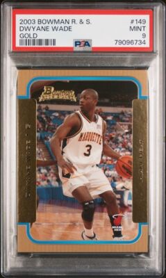 DWYANE WADE 2003-04 BOWMAN GOLD ROOKIE RC SP #149 PSA 9 MINT | eBay
