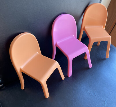 Barbie Dream House 2018 Replacement Part • Lot of Chairs Pink