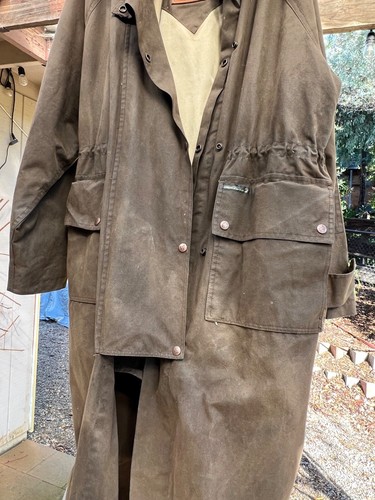 OUTBACK TRADING COMPANY OILSKIN - WESTERN STOCKMAN COAT - Mens XL - Picture 3 of 14
