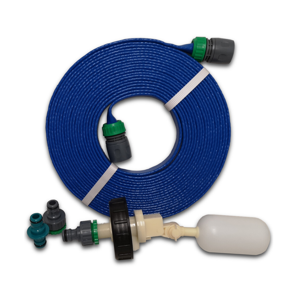 Mains Water Adaptor for Aquaroll Container with 10m Flat Non-Toxic Hose