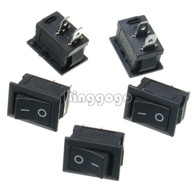 5PCS Car Truck Boat Round Rocker 2 Pin ON OFF Toggle SPST Switch 6A New
