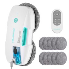 HAUSHOF Window Cleaner Robot Auto Water Spray w/3800 Pa Suction AI Path Planning