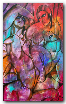 ARTIST ORIGINAL 100cm x 160cm Abstrakt Gemälde Modern XXL Bilder - Exklusive-ART