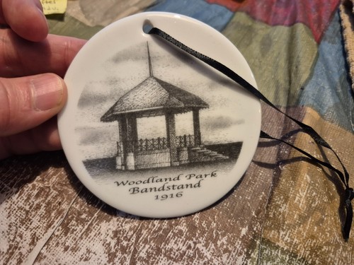 Souvenir Double Sided Hillsboro North Dakota Woodland Park Bandstand Ornament