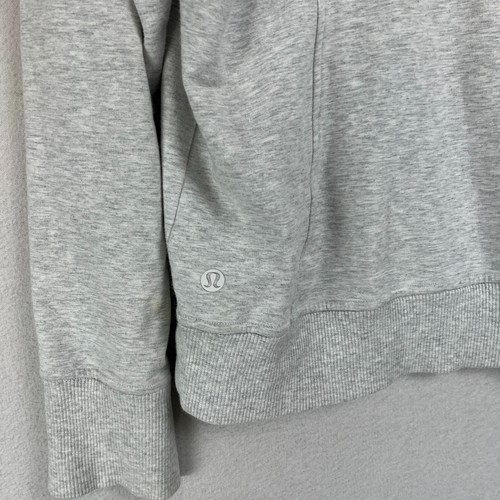 LULULEMON Scuba Pullover Hoodie Womens Sz 8 Heather Gray Sweatshirt Casual - Picture 6 of 8