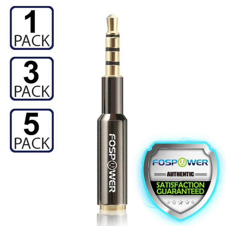 3.5mm Slim TRRS Headphone Extender Extension AUX Stereo Audio Adapter Plug Jack