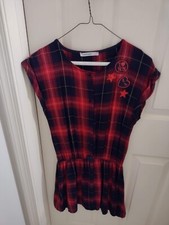 Girls 12 plaid dress - Naf Naf from France - Ships fast 