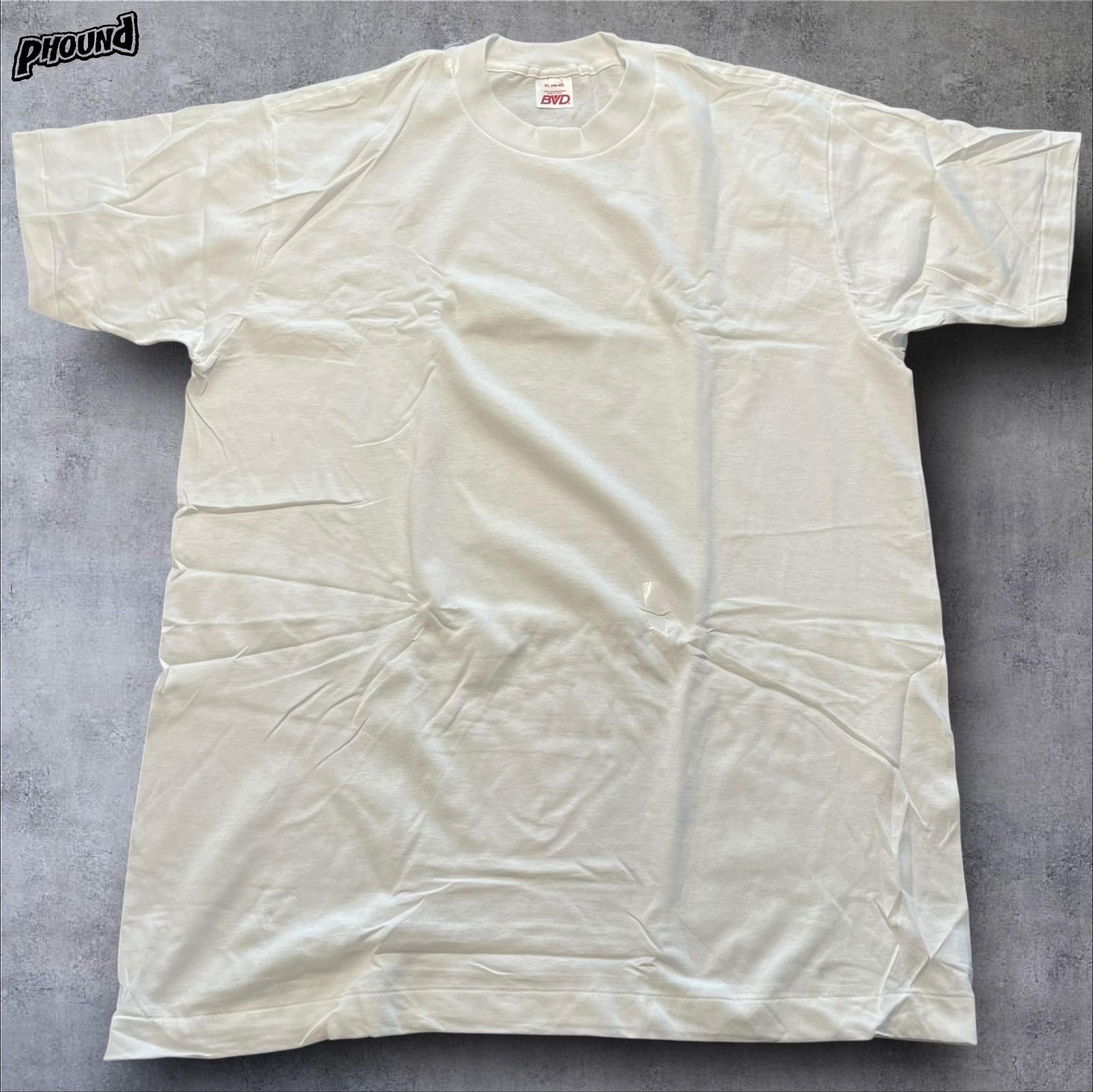 Vintage BVD Shirt Mens XL White 100% Combed Cotton Made USA Blank Tee 90s
