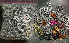 900 Aluminum Soda Pop Pet Food Can Pull Tab Asst Colors Sizes DIY Craft Supplies