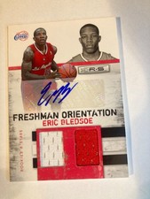 2010 Rookies Stars Eric Bledsoe Freshman Orientation Double Materials Auto /49