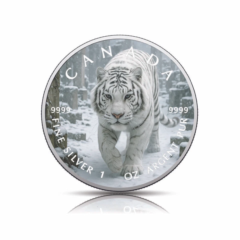 2025 Canada 1oz 9999 Silver BU Ghost of the Frozen Ruins Colourized - Bild 2 von 4