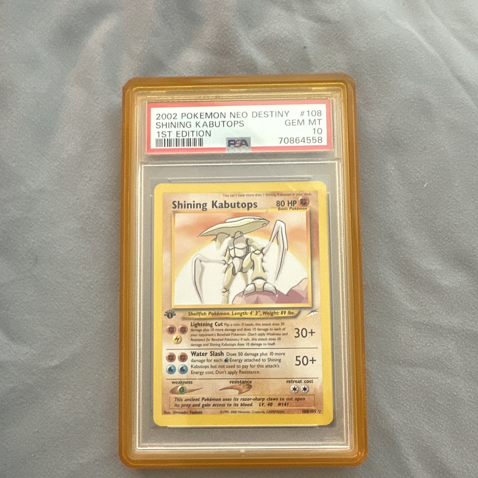Shining Kabutops 2002 Neo Destiny #108/105 1st Edition Holo Price