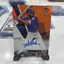 2018 Topps Finest Orange Refractor Auto Amed Rosario /25 RC Mets Yankees