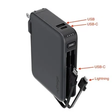 Portable Battery Charger USB-C for iPhone & Android myCharge 15000mAh. NEW