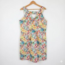 Floral Sleeveless Dress - Size UK 16 (US 10/12) - Colorful Summer vintage yumi