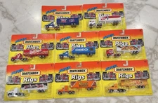 Vintage 1994 Super Matchbox Rigs COMPLETE BASE SET (8) Pizza Hut Pepsi KFC Truck