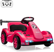 Drift Kart for Kids, Electric Ride on Car with Remote Control, LED Lights, 6V Ba