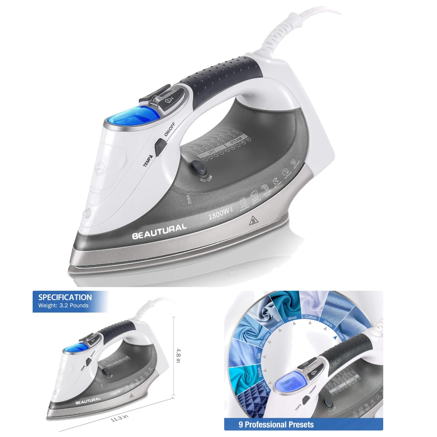 : Lcd Screen, Auto Off Safety And Double Ceramic Plate