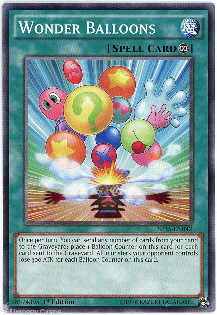 SP15-EN042 Wonder Balloons 1st edition Mint YuGiOh Card
