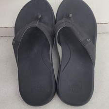 REEF Mens Cushion Phantom 2.0 Flip Flops Sandals Size 12 Black Synthetic