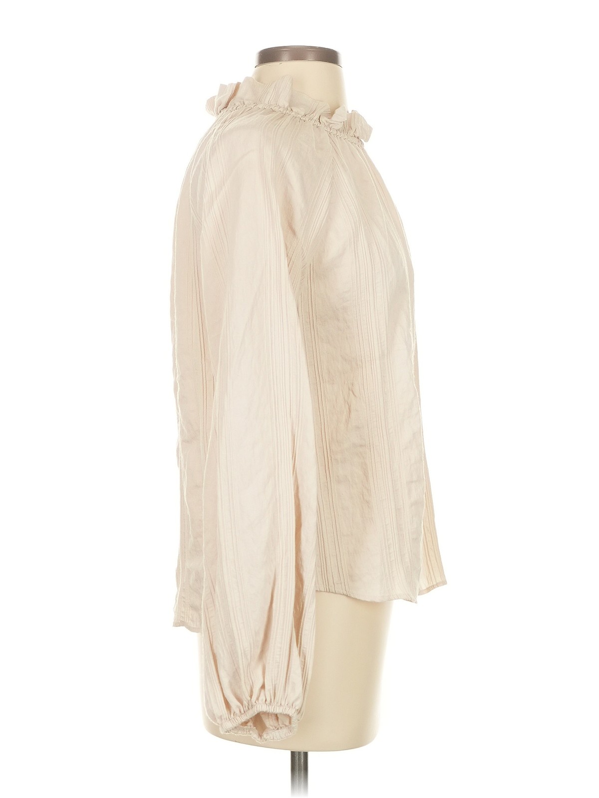 H&M Women Ivory Long Sleeve Blouse XS thumbnail 3