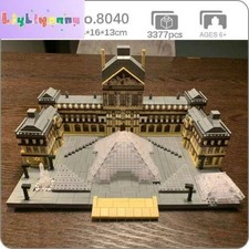 3377Pcs Architecture Model Set Louvre Museum Building Blocks Puzzle Toys