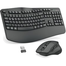 Wireless Keyboard and Mouse Combo with Power Saving - Ideal for Home Office