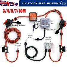 Split Charge Relay Kit Starter Battery Charger to Leisure Battery