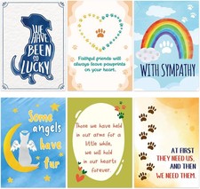 Share Fancy Land Pet Sympathy Cards 18-Pack with Envelopes, 5x7, Dog Cat Cards