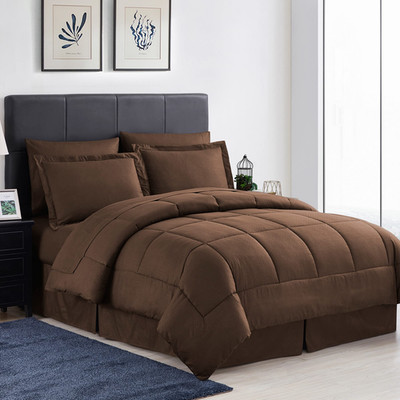 Sweet Home Collection 8 Piece Comforter Set Bag Greek Key Design Pack Of 3 24