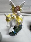 Lot of 4 Brand New Small Garden Figurines Gnome Fairy Unicorn With A Fairy & Bee — photo 4