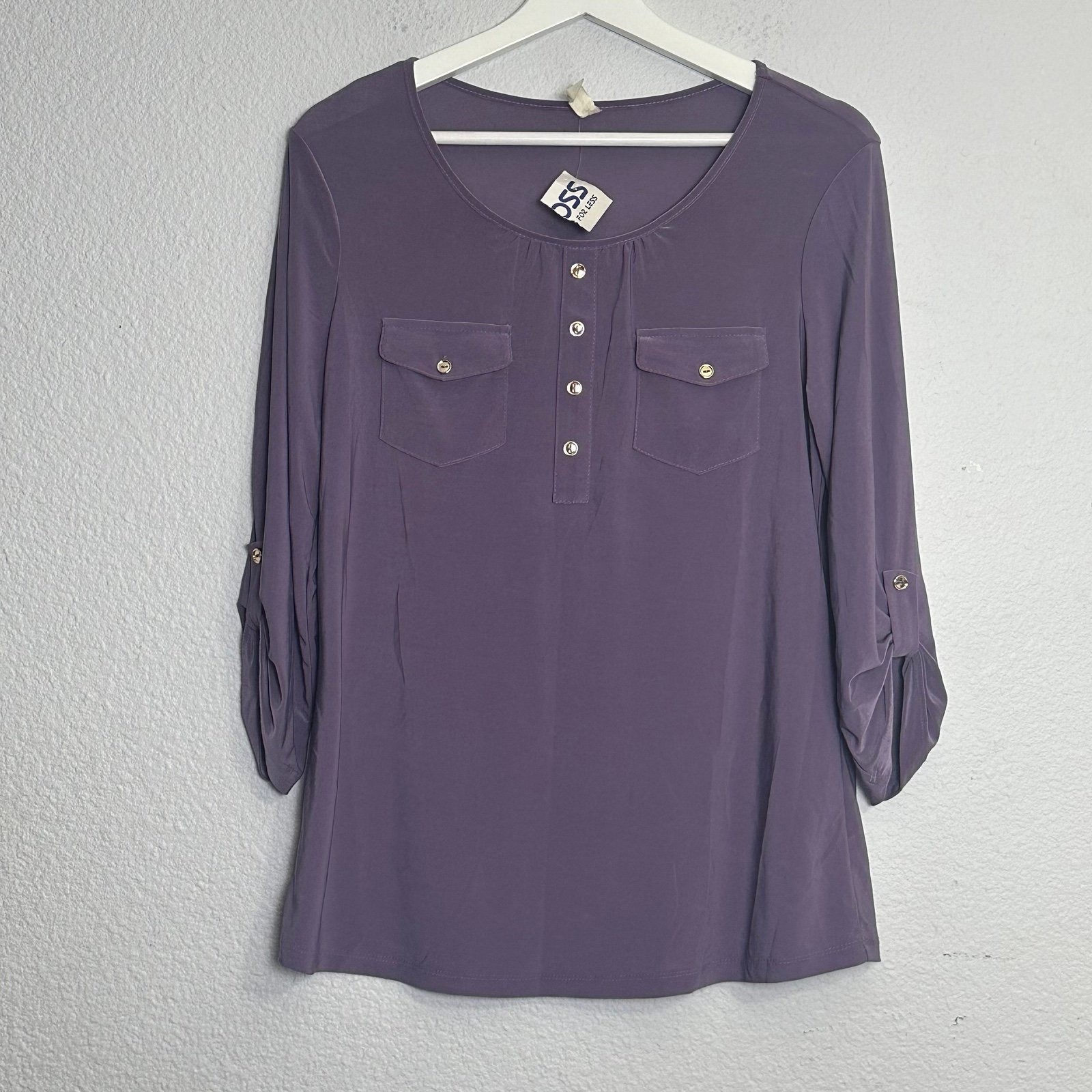 Women's Brand New Blouse Purple Top Work Office Size Medium