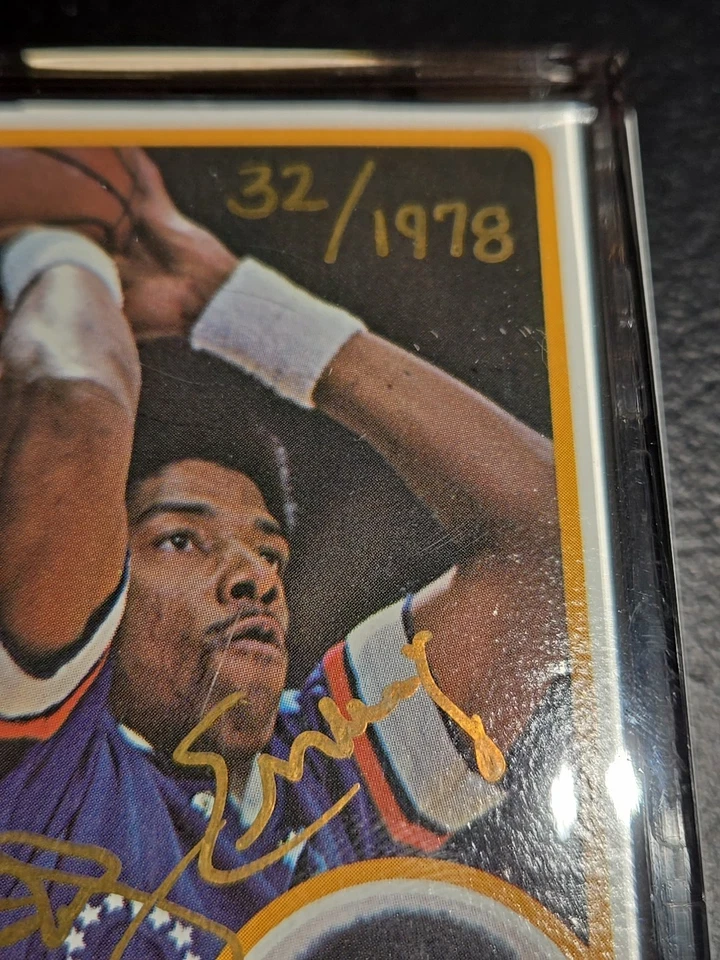 Tarjeta autografiada 1978 Topps Dr. J/Julius Ervng 32/1978 - certificado Auténtico. Firmado a mano Foto 3 de 4