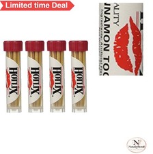 Cinnamon Flavored Toothpicks 4 Re-Sealable Tubes Gluten Free On-the-Go Fresh