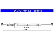 2x Handbremsseil hinten für Audi A3 8L1 | 24467766