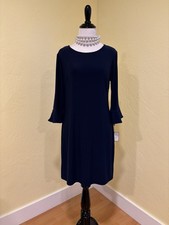 Laundry By Shelli Segal Dress Womens Size Medium Blue Shift Casual