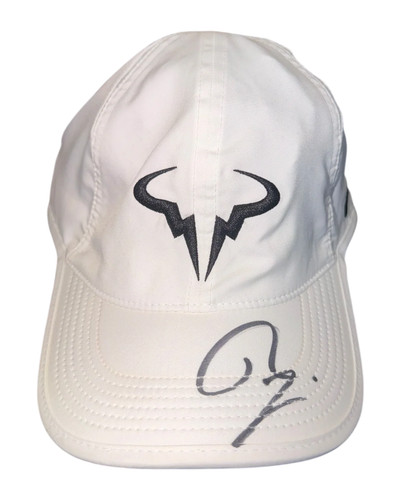RAFAEL NADAL SIGNED WHITE NADAL NIKE TENNIS CAP (ACG CERT AG17612)