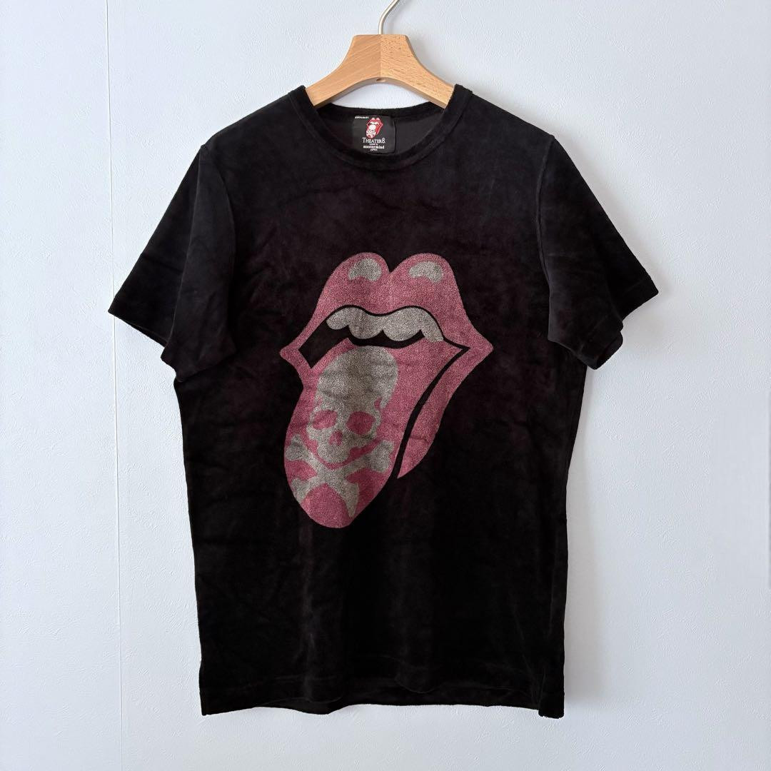 Mastermind Theater 8 Rolling Stones Velour T-Shirt Black L Mastermind Theater 8 Rolling Stones Velour T-Shirt Black L