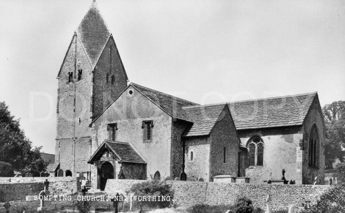 RPPC Sompting Church Worthing Sussex Anglo Saxon Postcard (A25) - Picture 1 of 2