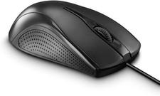 Hama Computer Maus MC-300 Optisch Leise 3-Tasten USB Kabel 1m 1200 DPI Schwarz